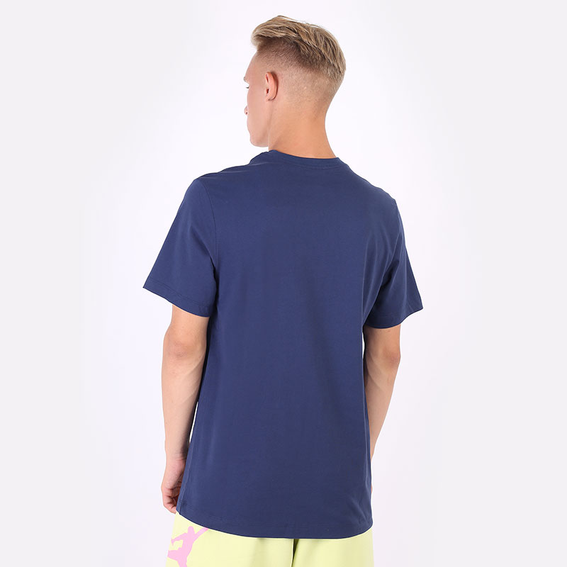 мужская синяя футболка Jordan Paris Saint-Germain Wordmark Tee DB6510-410 - цена, описание, фото 4